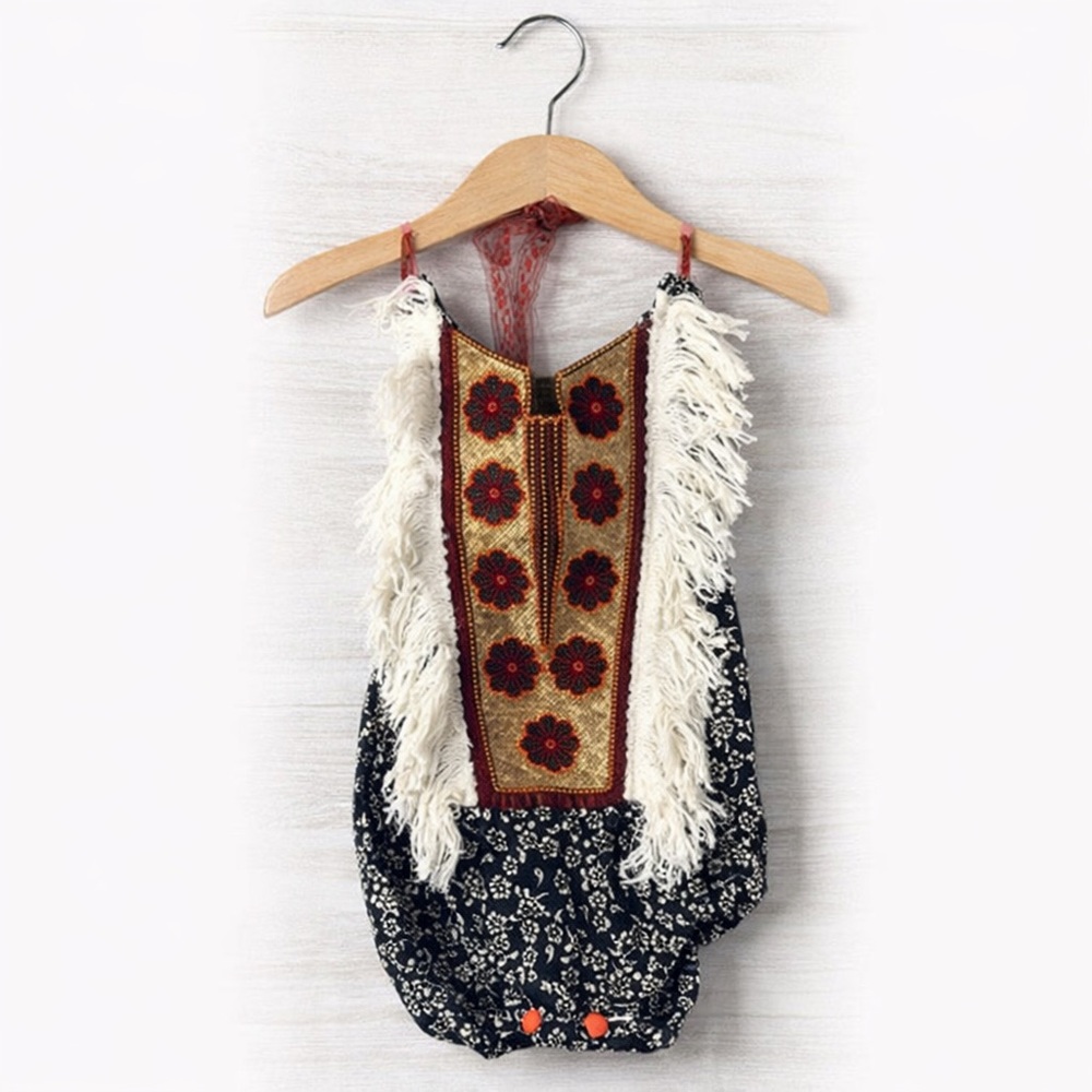 Handmade Small Shop Boho Romper Size 2/3. Great Condition Artisan Boho Festival